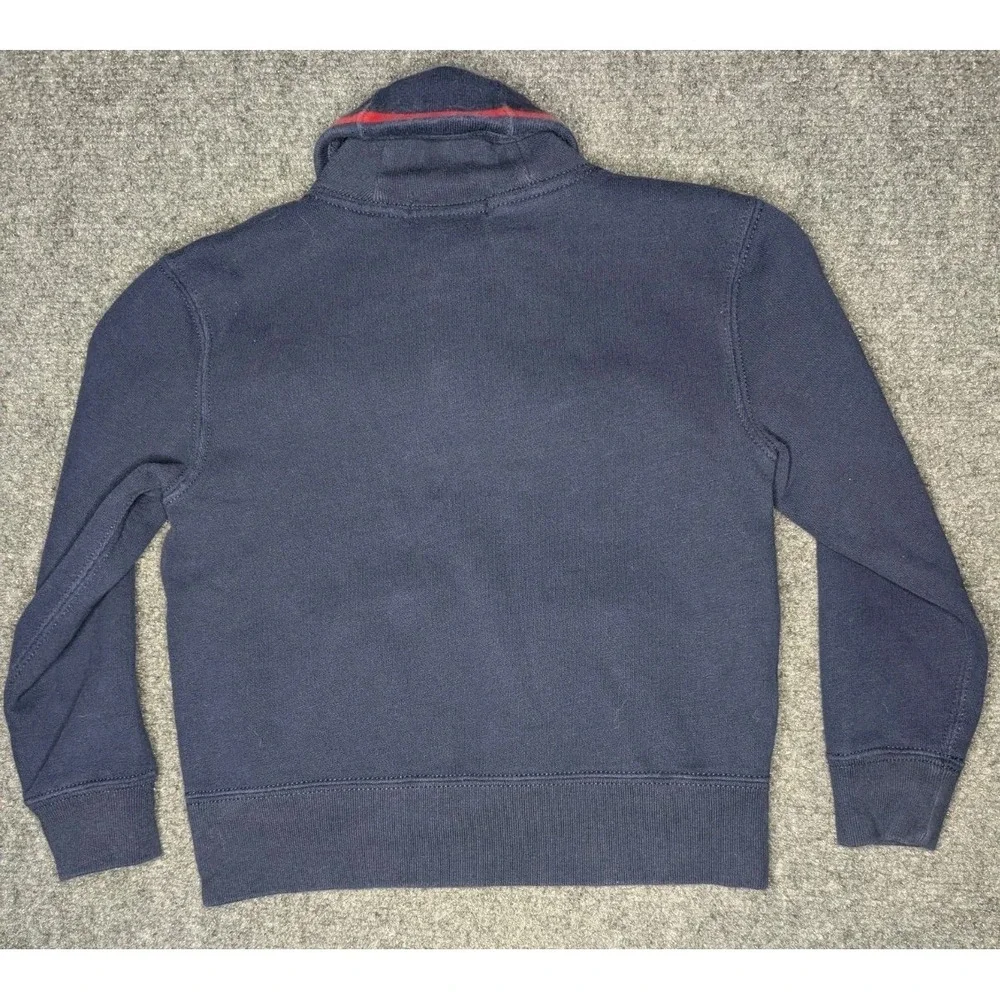 Vintage Polo Ralph Lauren Kids Boys Girls 4/4T Quarter Button Pullover Navy/ Red